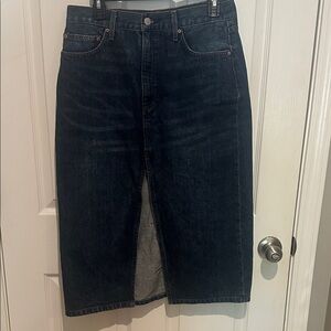 Denim Forum Deep Indigo Midi skirt